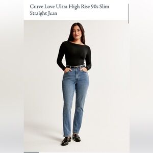 Abercrombie Ultra Hugh Rise 90s Slim Straight Jeans